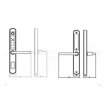 Smart External Door Lock sizes