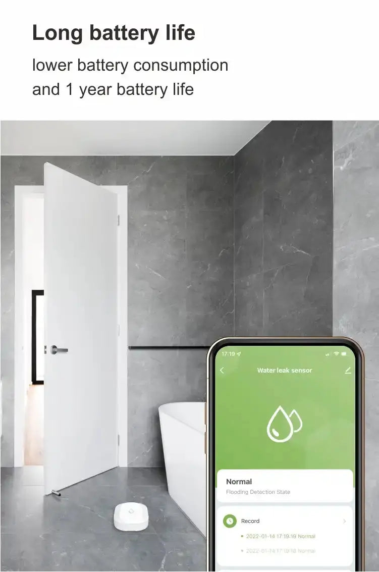 Smart Water Leak Sensor – Wireless Zigbee Flood Detector | iHelios