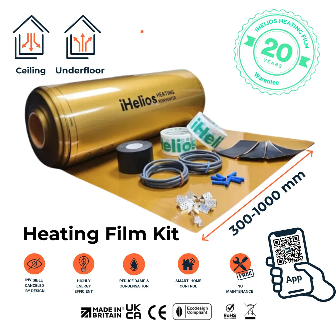 Underfloor ceiling infrared heating film kit iHelios
