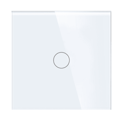 Modern White 1 Gang Glass Smart Light Switch by iHelios Living Reinvented