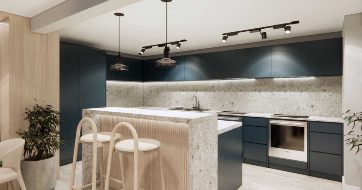 Sunderland co-living development with smart room-by-room infrared heating control.