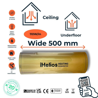 Underfloor Ceiling Infrared Electric Heating Film 500mm / per m - iHelios