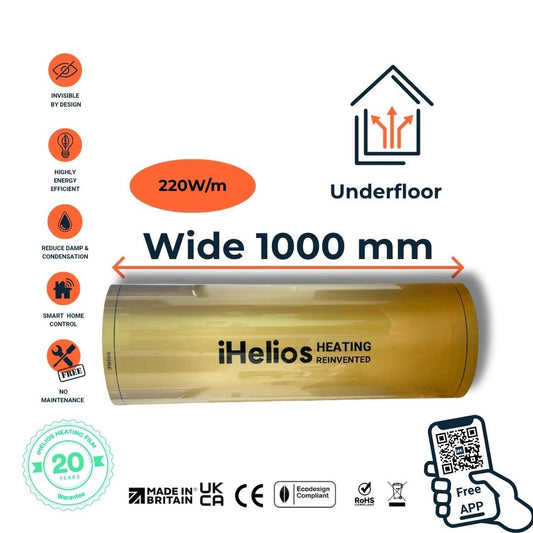 Underfloor Electric Heating Film 1000mm / per m - iHelios