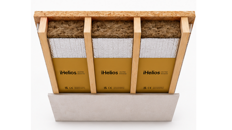 iHelios infrared heating film ceiling construction details