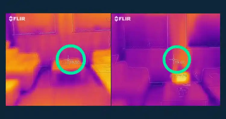 Load video: See the difference between Infrared heating film and radiators
