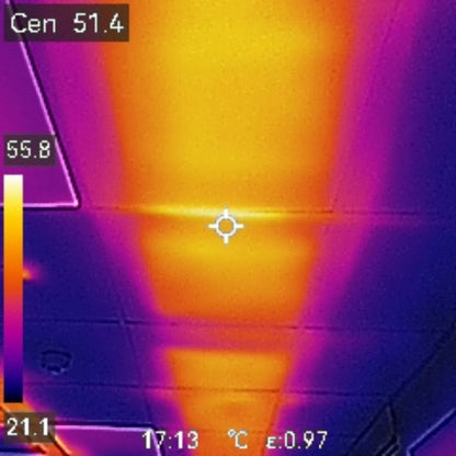 Suspended ceiling infrared heating film infrared image