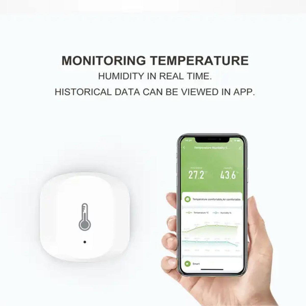 Helios Monitoring Smart Temperature & Humidity Sensor - Real-time Monitoring