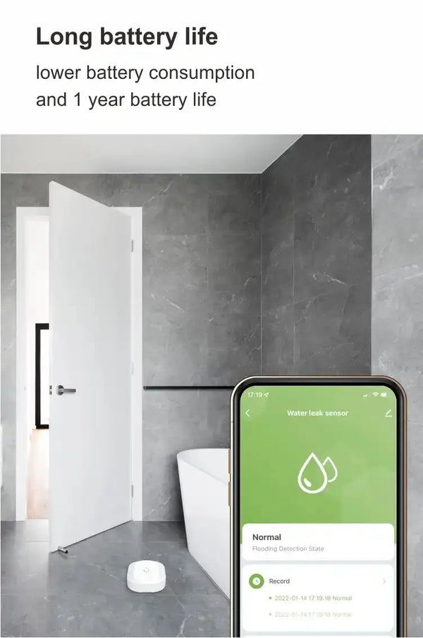 Smart Water Leak Sensor – Wireless Zigbee Flood Detector | iHelios